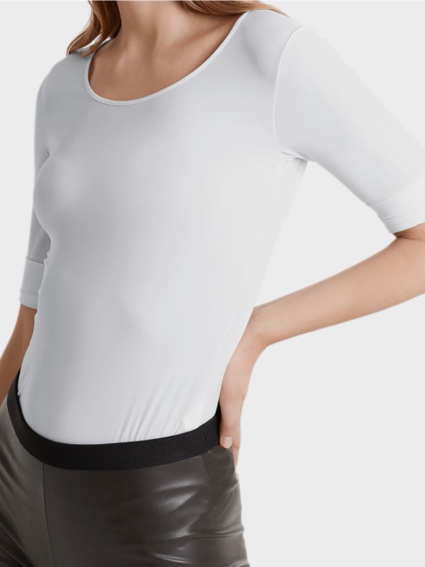 camasa extrem de delicata cu maneca lunga Marc Cain alb îmbrăcăminte 4826HH1481