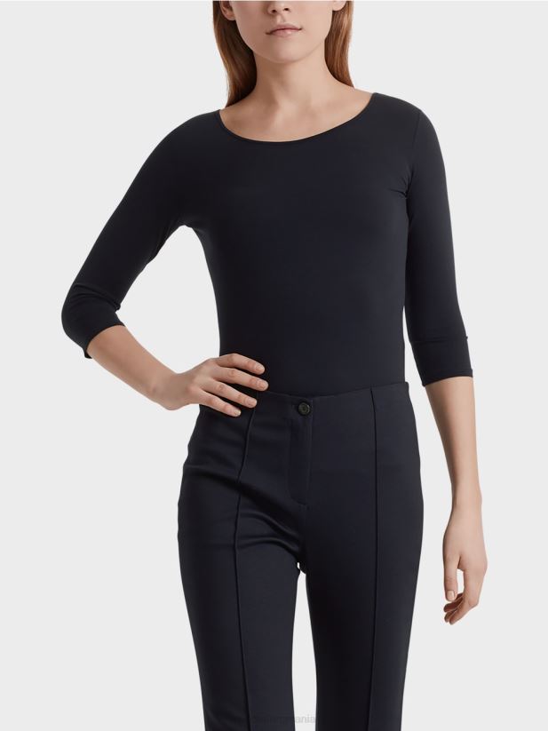 camasa extrem de delicata cu maneca lunga Marc Cain albastru miezul nopții îmbrăcăminte 4826HH1471