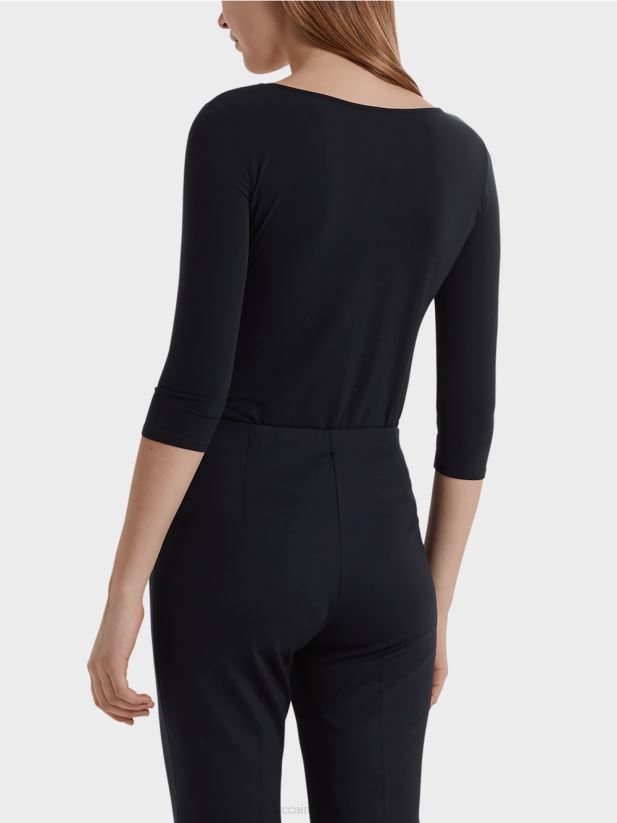 camasa extrem de delicata cu maneca lunga Marc Cain albastru miezul nopții îmbrăcăminte 4826HH1471