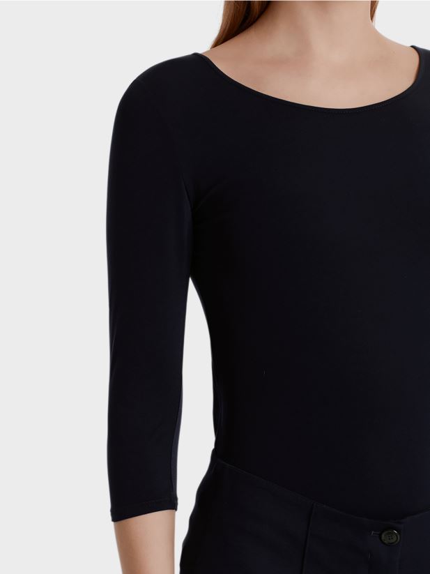 camasa extrem de delicata cu maneca lunga Marc Cain albastru miezul nopții îmbrăcăminte 4826HH1471