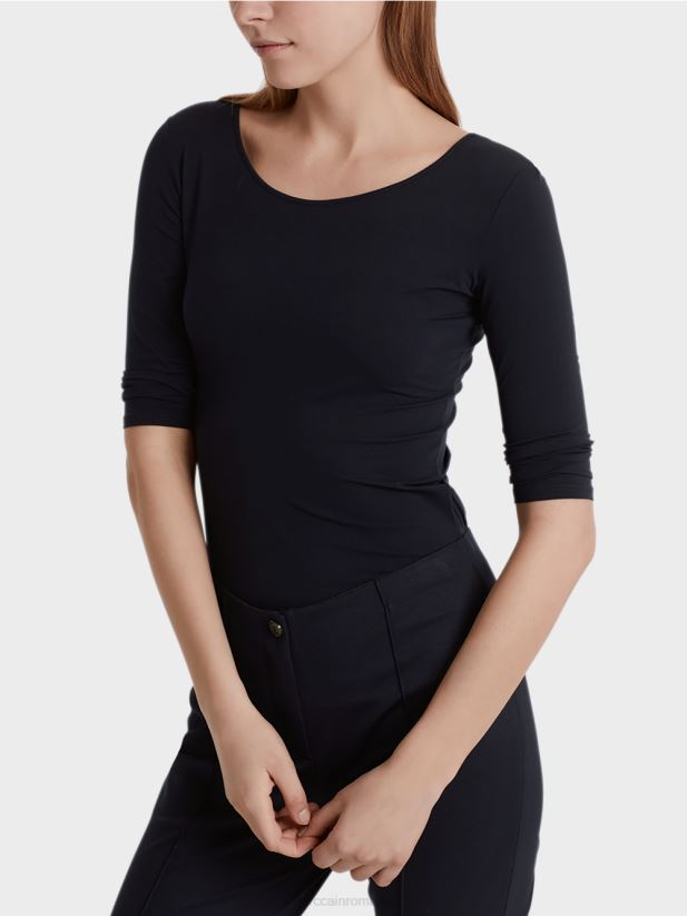 camasa extrem de delicata cu maneca lunga Marc Cain albastru miezul nopții îmbrăcăminte 4826HH1471