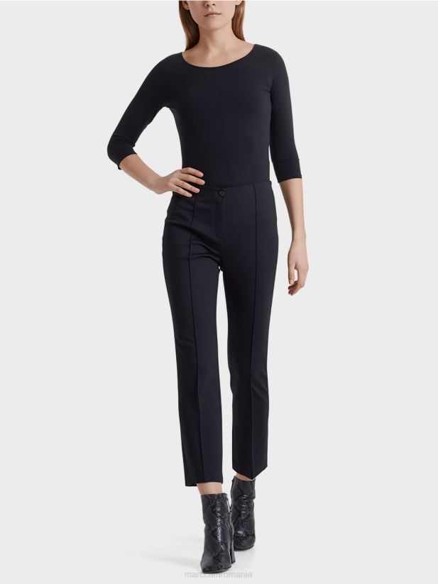 camasa extrem de delicata cu maneca lunga Marc Cain albastru miezul nopții îmbrăcăminte 4826HH1471