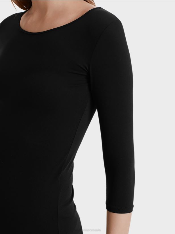 camasa extrem de delicata cu maneca lunga Marc Cain negru îmbrăcăminte 4826HH1470