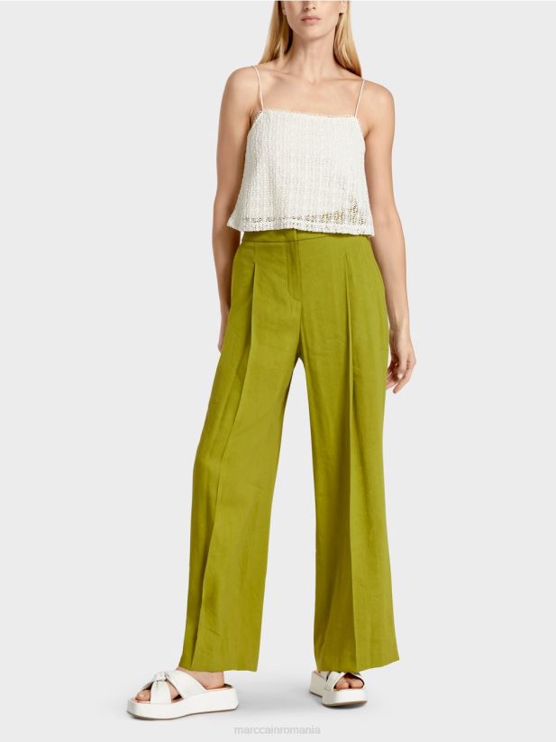 crop top din dantelă Marc Cain aproape alb îmbrăcăminte 4826HH1401