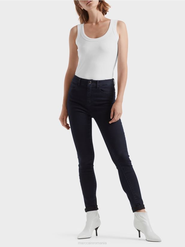 maiou cu nervuri fine Marc Cain alb îmbrăcăminte 4826HH1485