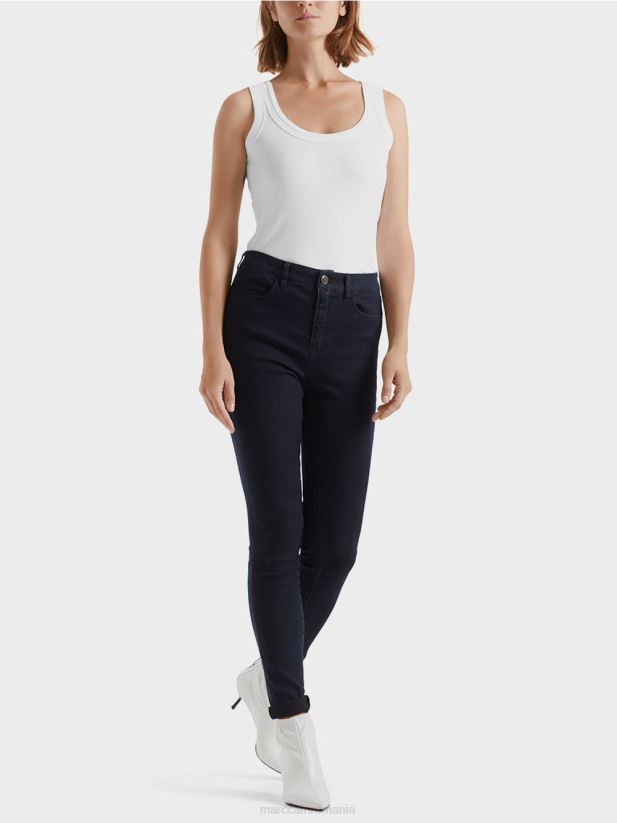 maiou cu nervuri fine Marc Cain alb îmbrăcăminte 4826HH1485