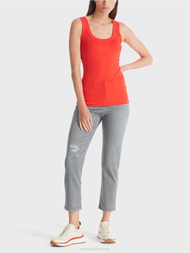 maiou cu nervuri fine Marc Cain campari îmbrăcăminte 4826HH1341