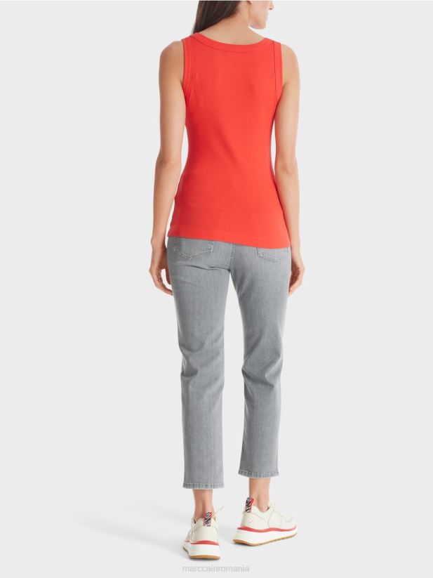 maiou cu nervuri fine Marc Cain campari îmbrăcăminte 4826HH1341