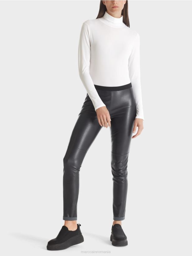 pulover delicat cu guler rulat Marc Cain alb îmbrăcăminte 4826HH1484