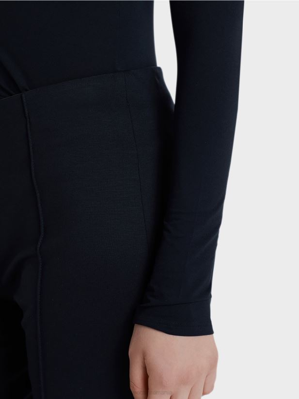 pulover delicat cu guler rulat Marc Cain albastru miezul nopții îmbrăcăminte 4826HH1482