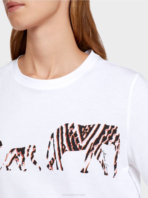 „regândiți împreună” de sus Marc Cain alb îmbrăcăminte 4826HH1370