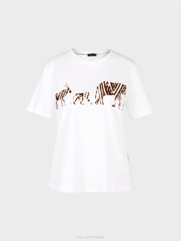 „regândiți împreună” de sus Marc Cain alb îmbrăcăminte 4826HH1370