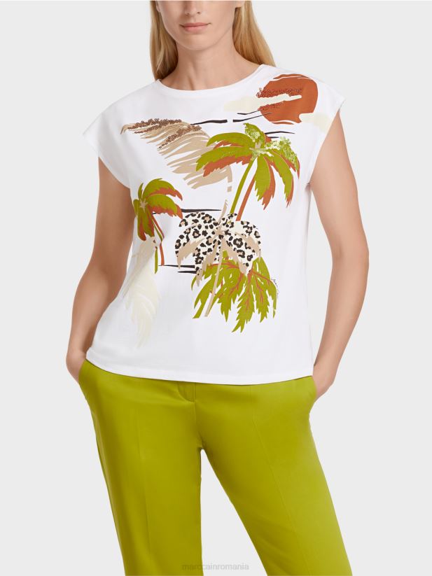 „regândiți împreună” de sus Marc Cain alb îmbrăcăminte 4826HH1405