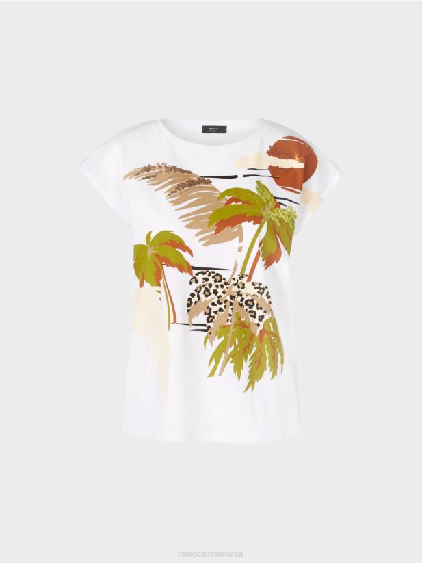 „regândiți împreună” de sus Marc Cain alb îmbrăcăminte 4826HH1405