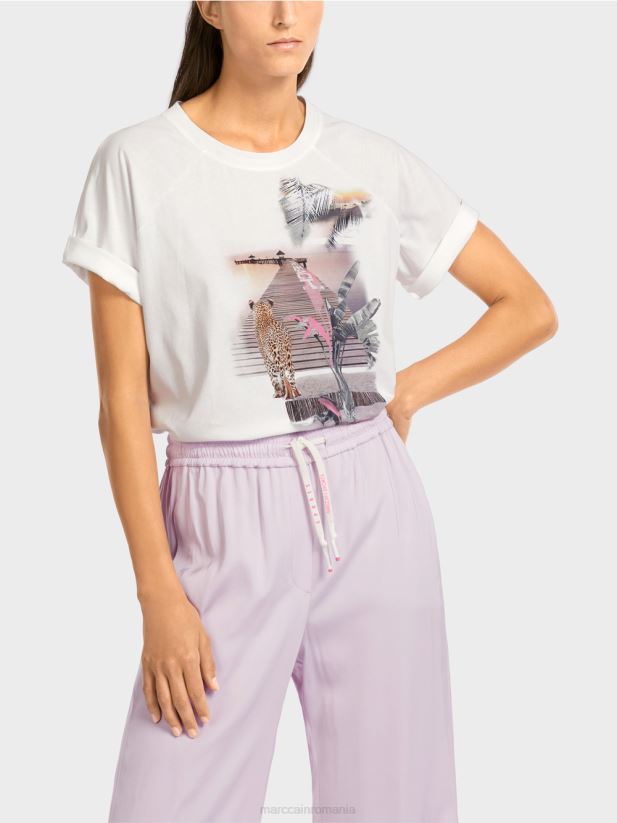 „regândiți împreună” de sus Marc Cain alb îmbrăcăminte 4826HH1409