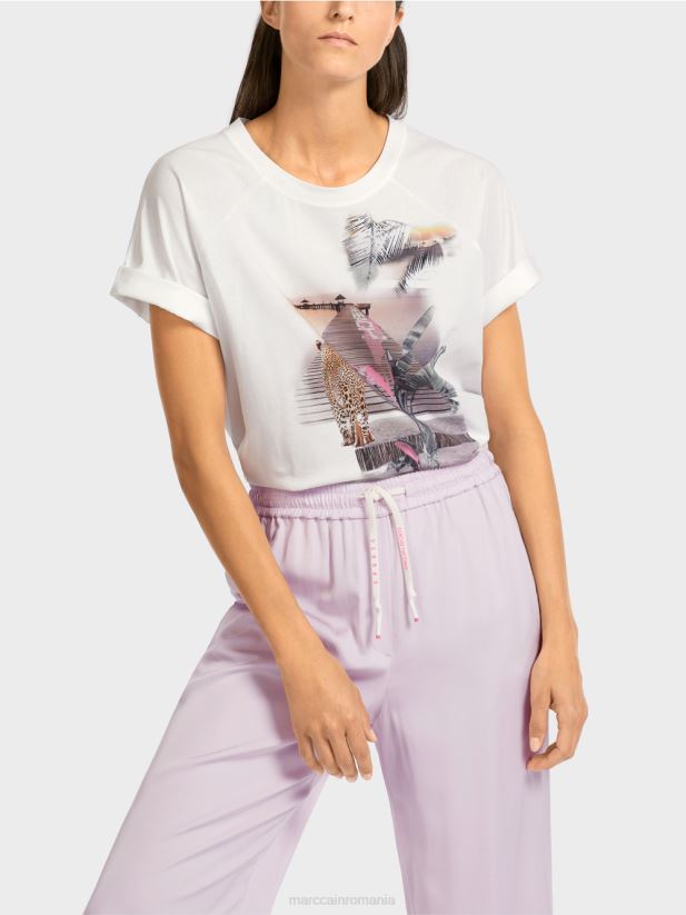 „regândiți împreună” de sus Marc Cain alb îmbrăcăminte 4826HH1409