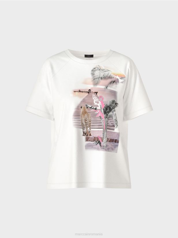 „regândiți împreună” de sus Marc Cain alb îmbrăcăminte 4826HH1409