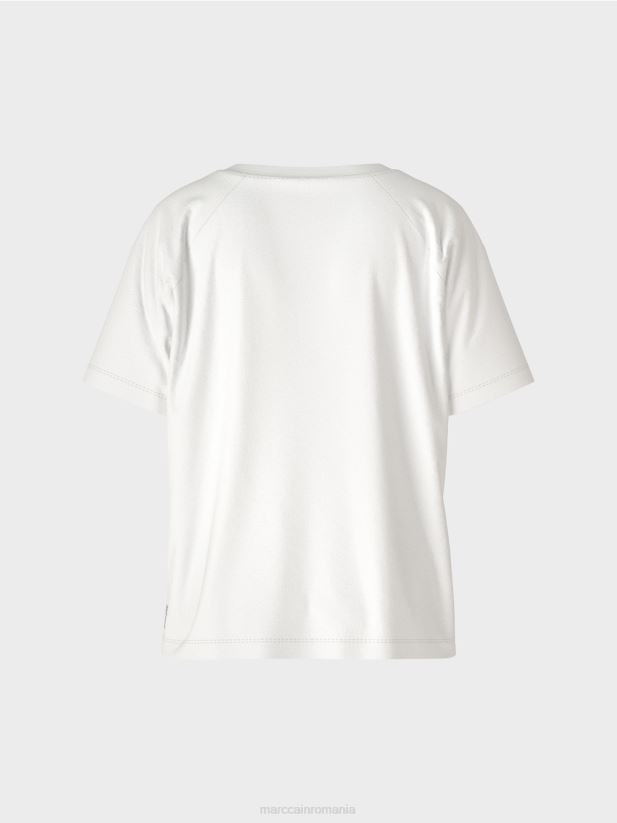 „regândiți împreună” de sus Marc Cain alb îmbrăcăminte 4826HH1409