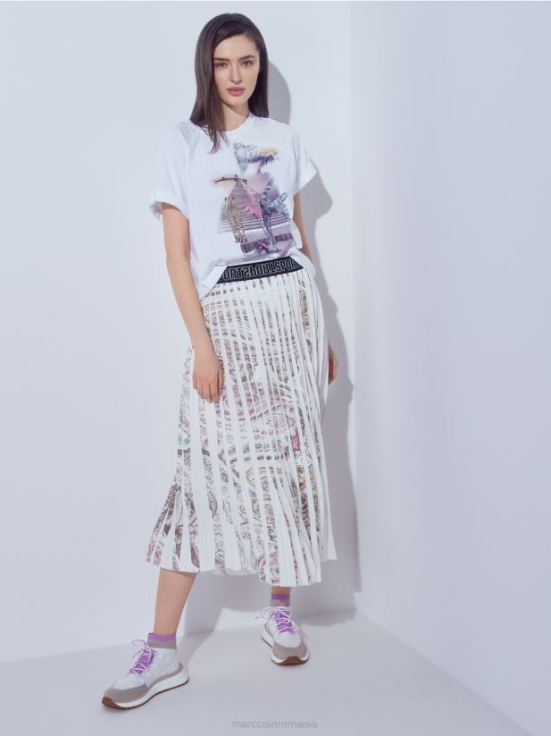 „regândiți împreună” de sus Marc Cain alb îmbrăcăminte 4826HH1409