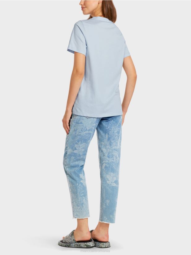 „regândiți împreună” de sus Marc Cain albastru pudra deschis îmbrăcăminte 4826HH1419