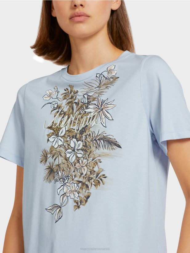 „regândiți împreună” de sus Marc Cain albastru pudra deschis îmbrăcăminte 4826HH1419