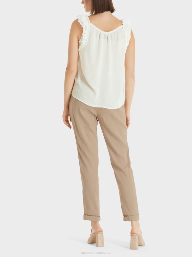 „regândiți împreună” de sus Marc Cain aproape alb îmbrăcăminte 4826HH1408