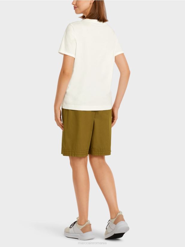 „regândiți împreună” de sus Marc Cain aproape alb îmbrăcăminte 4826HH1426