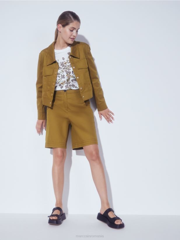 „regândiți împreună” de sus Marc Cain aproape alb îmbrăcăminte 4826HH1426