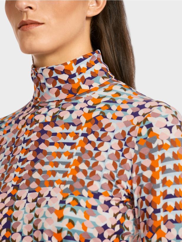 top colorat cu mâneci lungi Marc Cain purpuriu regal îmbrăcăminte 4826HH1452