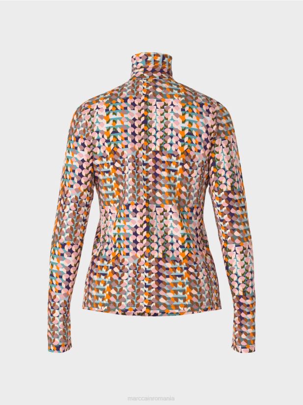 top colorat cu mâneci lungi Marc Cain purpuriu regal îmbrăcăminte 4826HH1452