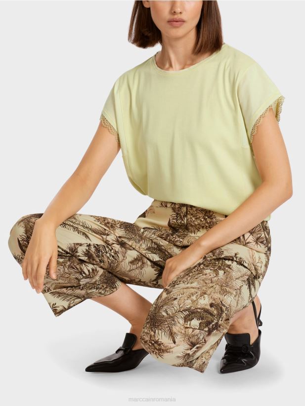 top cu dantelă Marc Cain respirație moale îmbrăcăminte 4826HH1415