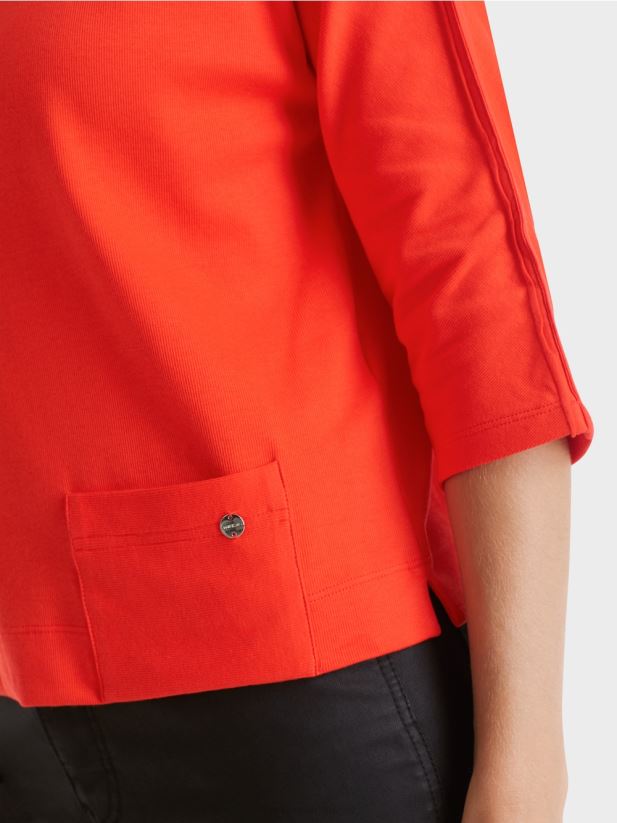 top cu decolteu barca Marc Cain campari îmbrăcăminte 4826HH1273