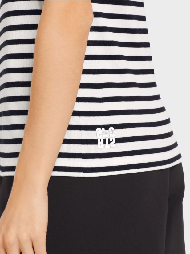 top cu dungi cu imprimeu Marc Cain var usor îmbrăcăminte 4826HH1388