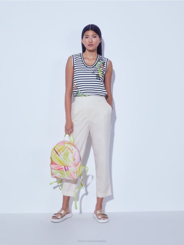 top cu dungi cu imprimeu Marc Cain var usor îmbrăcăminte 4826HH1388