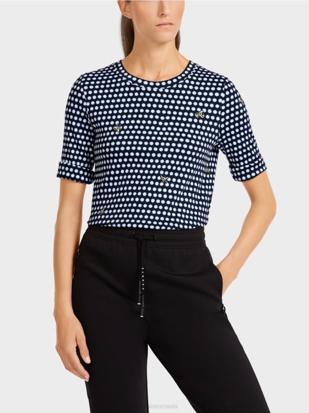 top cu model de buline Marc Cain negru îmbrăcăminte 4826HH1443