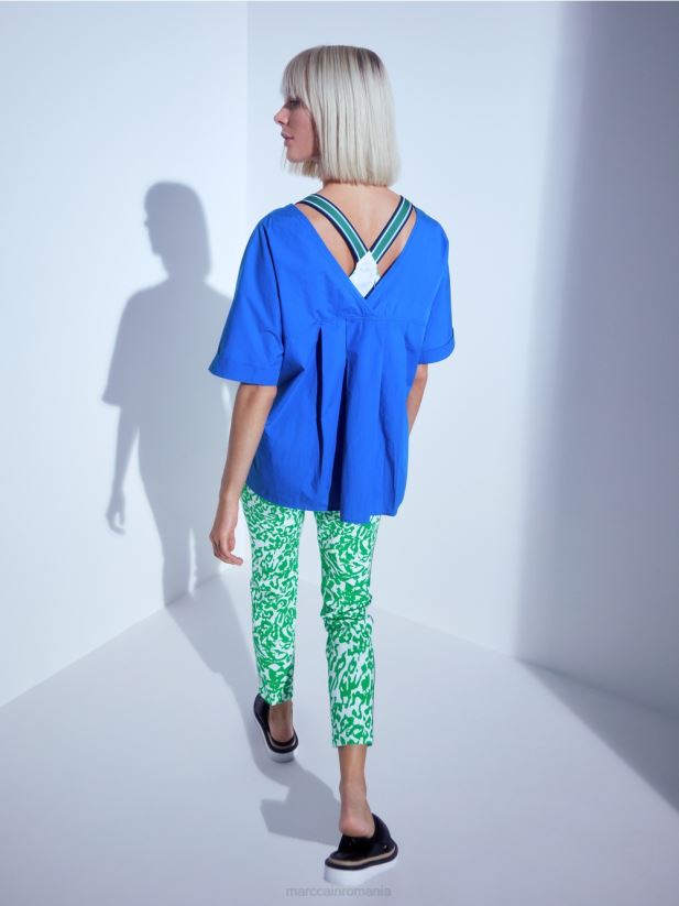 top cu spatele boxer Marc Cain frunză strălucitoare de busuioc îmbrăcăminte 4826HH1356