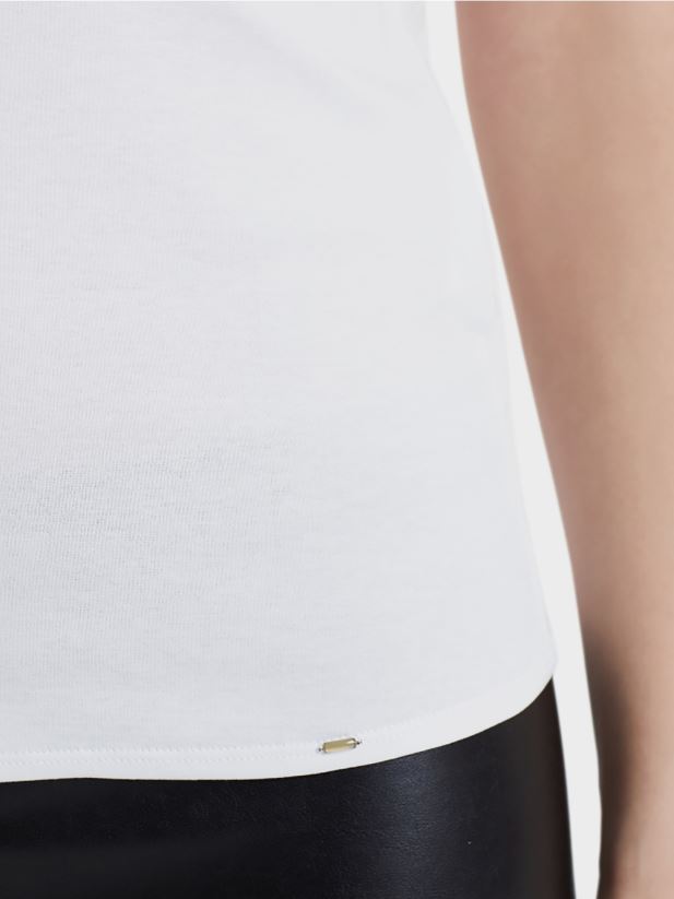 top de bază cu decolteu larg Marc Cain alb îmbrăcăminte 4826HH1486