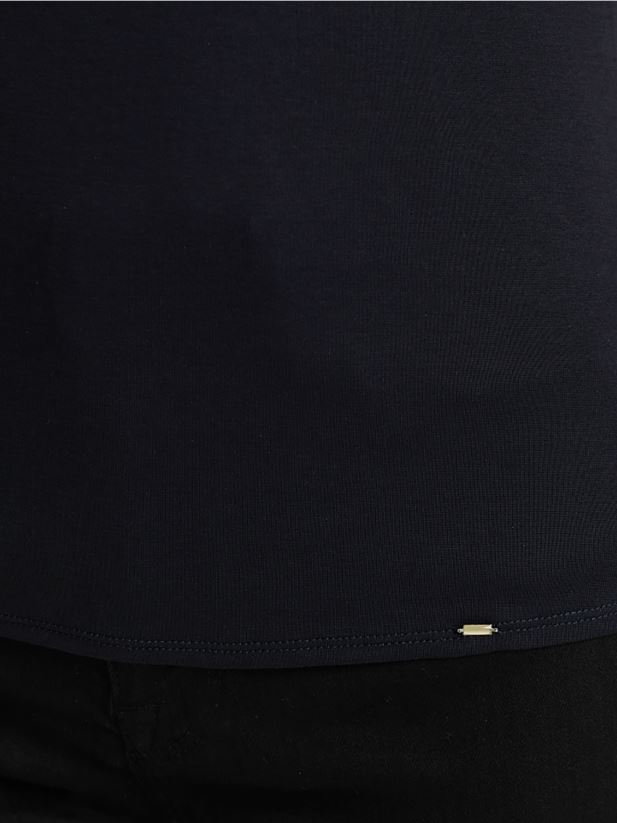 top de bază cu decolteu larg Marc Cain albastru miezul nopții îmbrăcăminte 4826HH1477