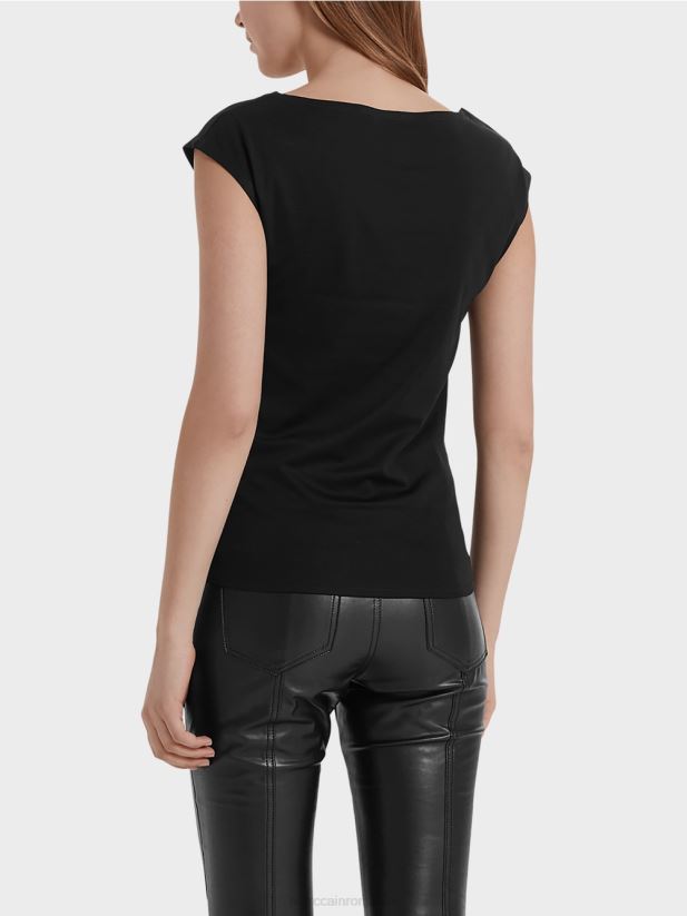 top de bază cu decolteu larg Marc Cain negru îmbrăcăminte 4826HH1476