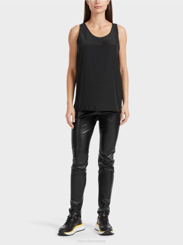 top ușor fără mâneci Marc Cain negru îmbrăcăminte 4826HH1340