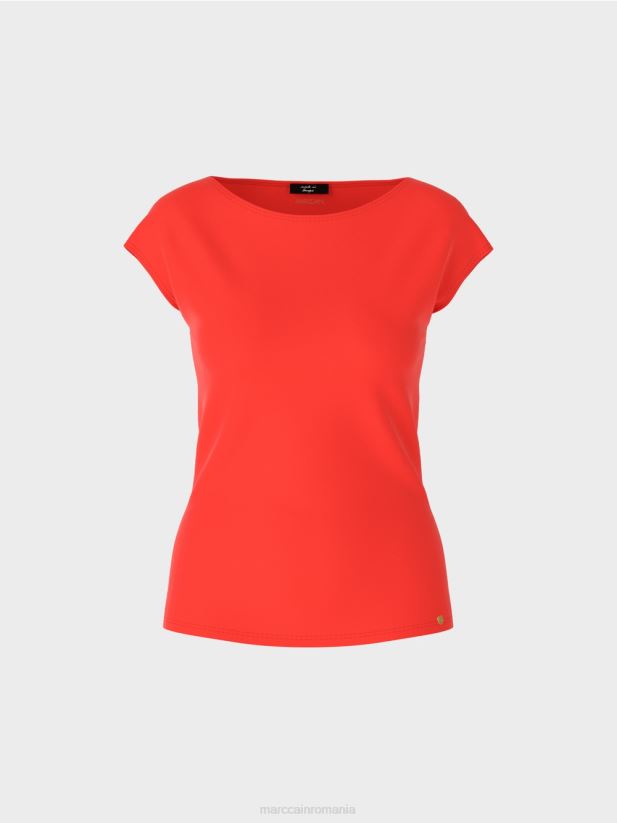 tricou care îmbrățișează trupul Marc Cain campari îmbrăcăminte 4826HH1336
