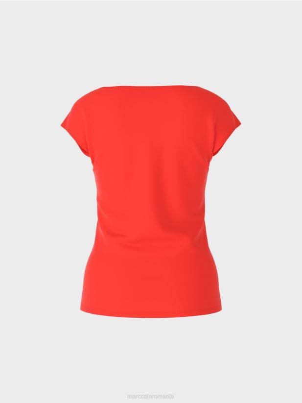 tricou care îmbrățișează trupul Marc Cain campari îmbrăcăminte 4826HH1336