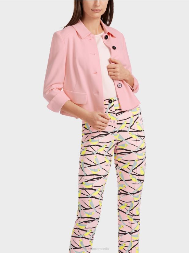 tricou cu aplicare pasăre Marc Cain roz pudra moale îmbrăcăminte 4826HH1326