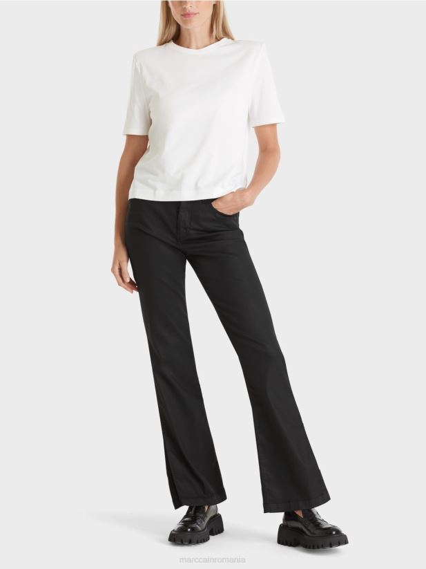 tricou cu croiala boxy Marc Cain alb îmbrăcăminte 4826HH1250