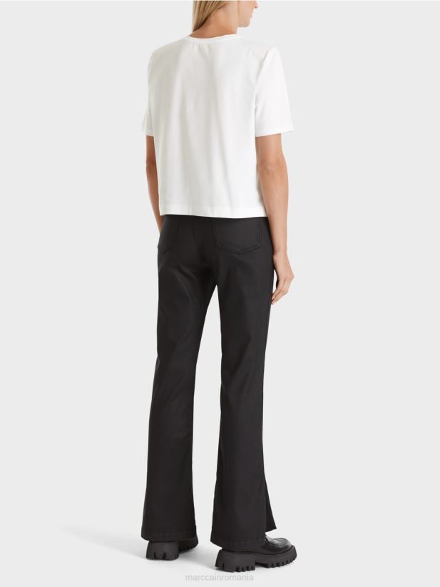 tricou cu croiala boxy Marc Cain alb îmbrăcăminte 4826HH1250