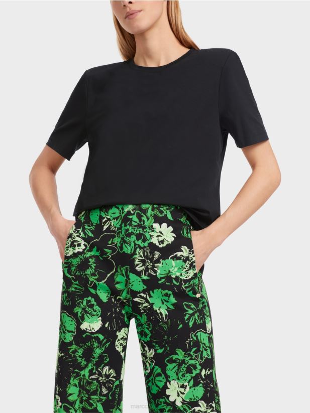 tricou cu croiala boxy Marc Cain negru îmbrăcăminte 4826HH1247