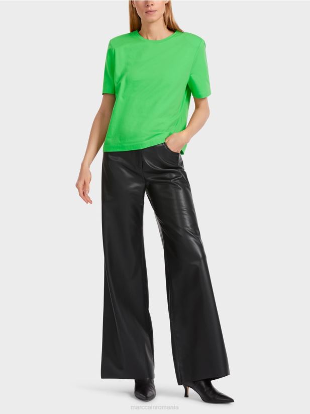 tricou cu croiala boxy Marc Cain verde măr închis îmbrăcăminte 4826HH1249