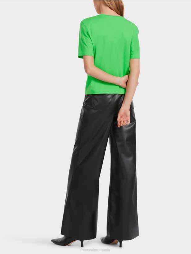 tricou cu croiala boxy Marc Cain verde măr închis îmbrăcăminte 4826HH1249