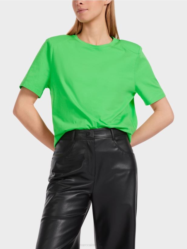 tricou cu croiala boxy Marc Cain verde măr închis îmbrăcăminte 4826HH1249