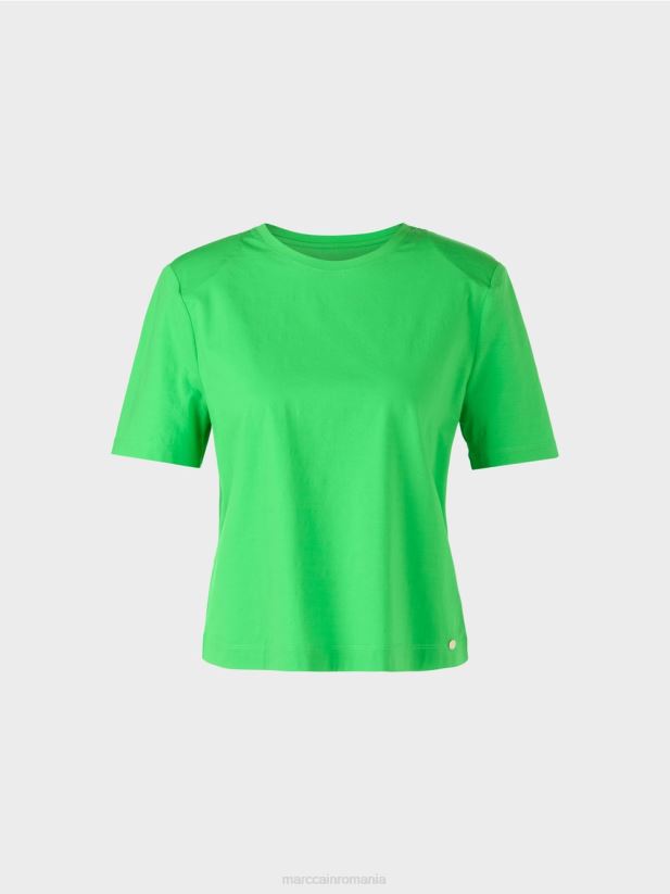 tricou cu croiala boxy Marc Cain verde măr închis îmbrăcăminte 4826HH1249